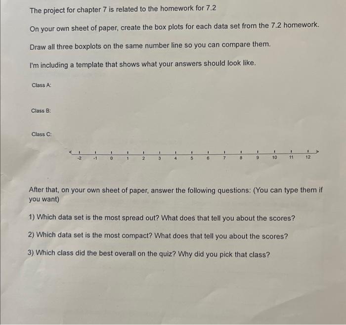 Solved The project for chapter 7 is related to the homework | Chegg.com