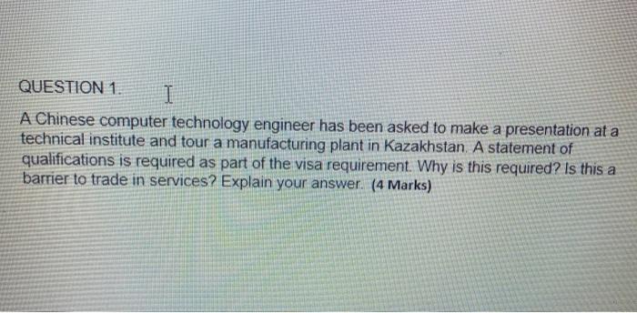 Solved QUESTION 1 I A Chinese computer technology engineer | Chegg.com