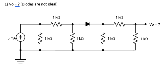 What is the value of Vo ? (Diodes are not ideal) | Chegg.com