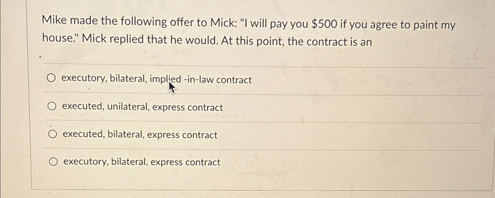 Solved Mike made the following offer to Mick: 