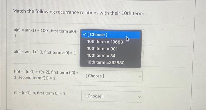 Solved Match the following questions with their answers. How | Chegg.com