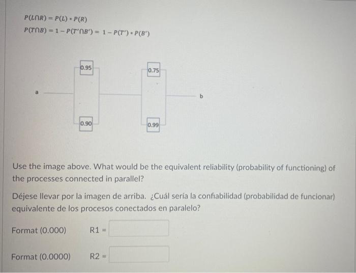 \[ \begin{array}{l} P(L \cap R)=P(L) \cdot P(R) \\ P(T \cap B)=1-P\left(T^{\prime} \cap B^{\prime}\right)=1-P\left(T^{\prime}