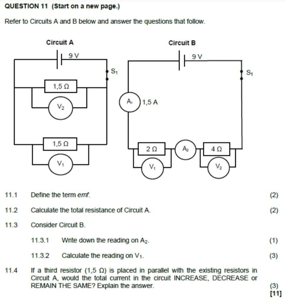 Solved QUESTION 11 (Start on a new page.) Refer to Circuits | Chegg.com