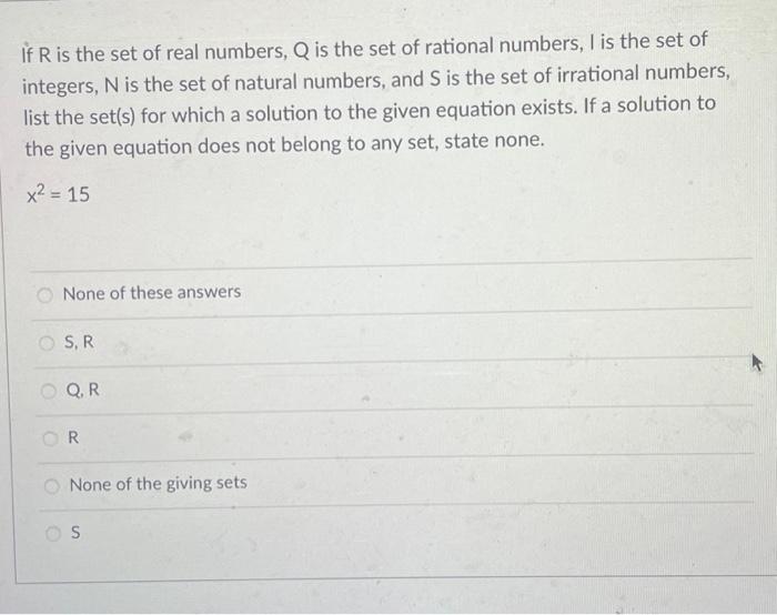 r set of real numbers