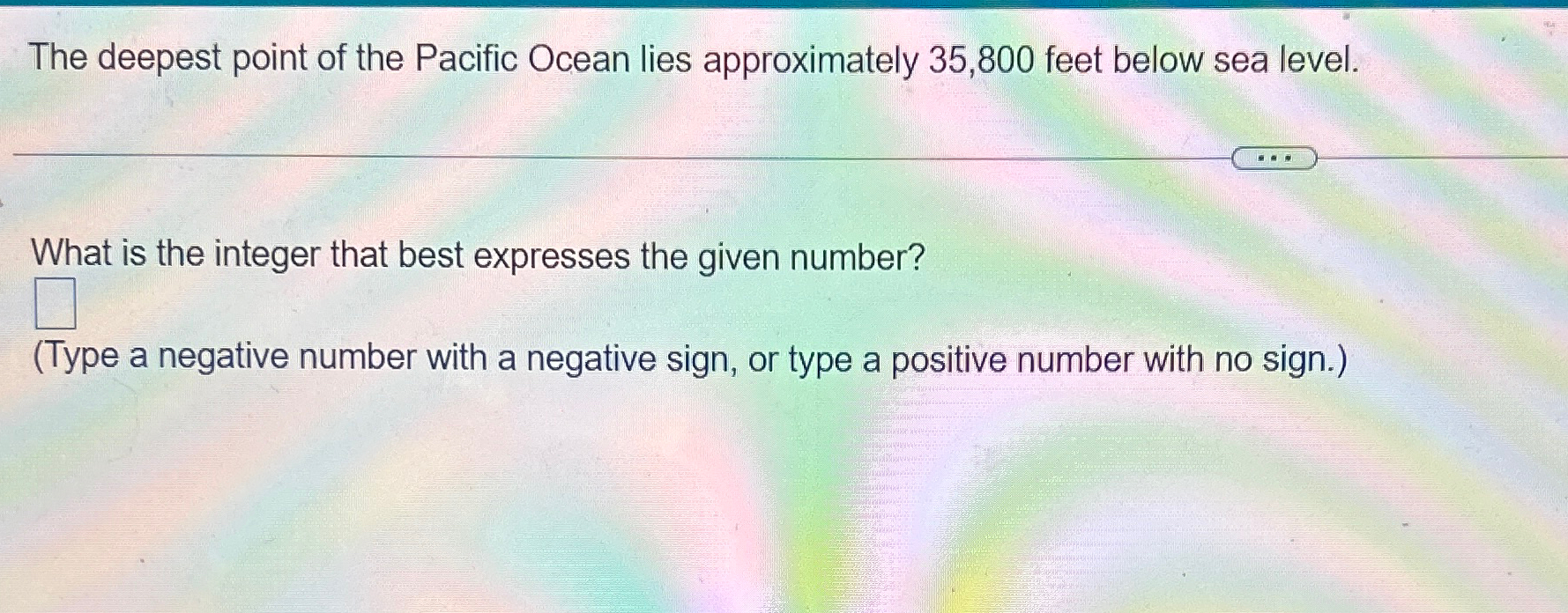 Solved The deepest point of the Pacific Ocean lies | Chegg.com