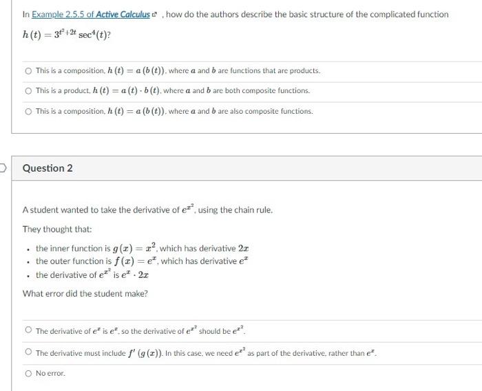 Solved In Example 2.5.5 of Active Calculus e how do the