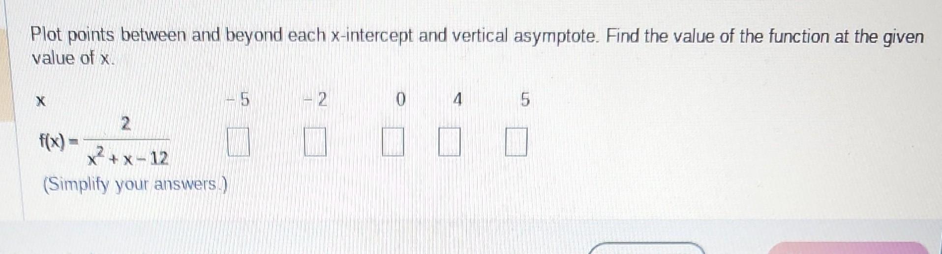 Solved Plot points between and beyond each x-intercept and | Chegg.com