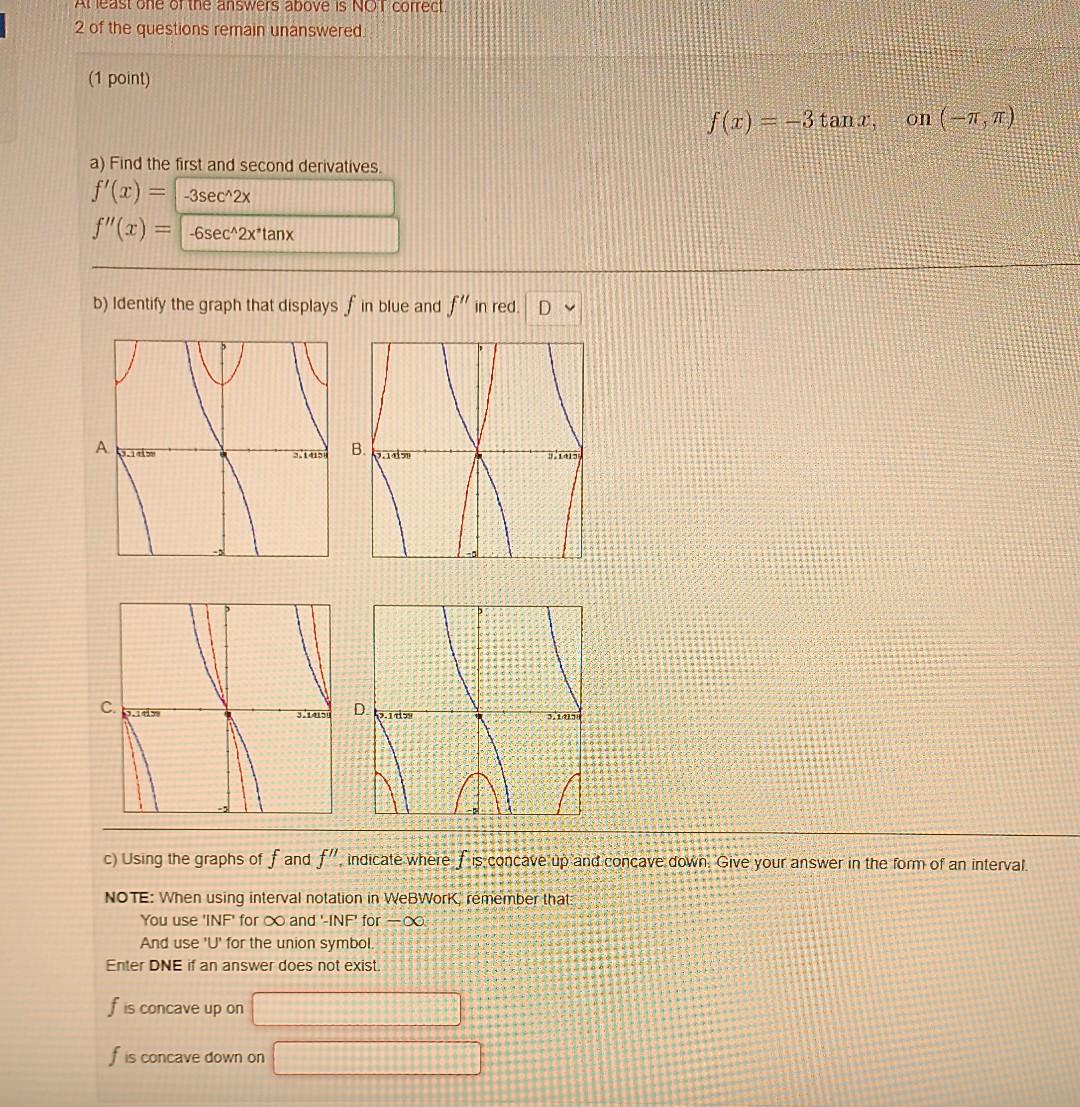 Solved 2 of the questions remain unanswered (1 point) | Chegg.com