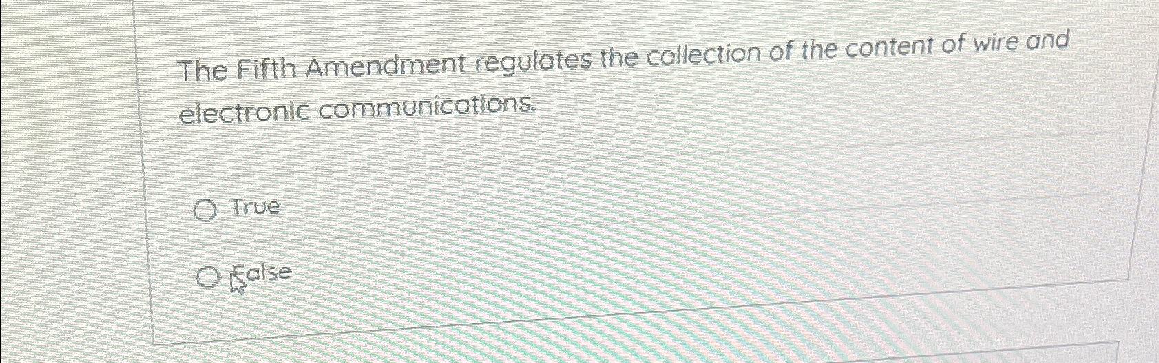 Solved The Fifth Amendment regulates the collection of the | Chegg.com