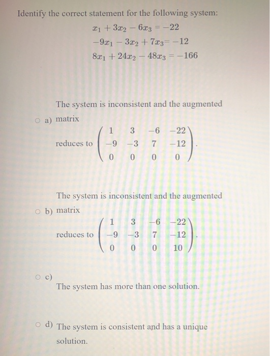 Identify The Correct Statement From The Following Solved Identify the correct statement for the following | Chegg.com