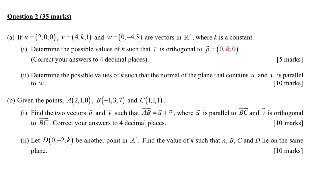 Given The Points, A2,1,0, ﻿B1,3,7 ﻿and C1,1,1. (i) | Chegg.com