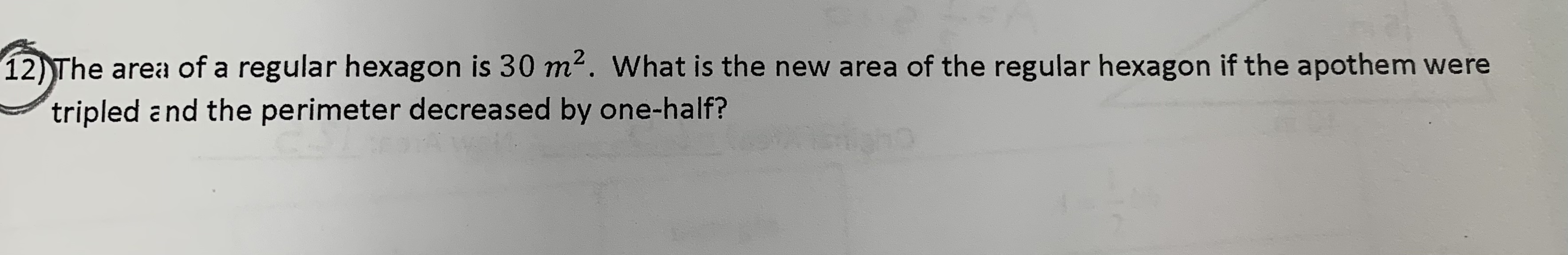 solved-the-area-of-a-regular-hexagon-is-30m2-what-is-the-chegg