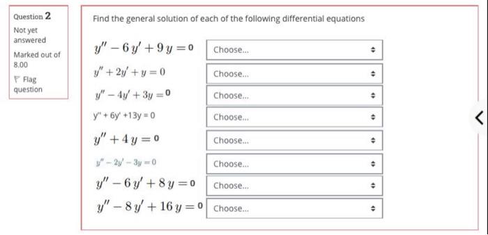 Solved Find the general solution of each of the following | Chegg.com
