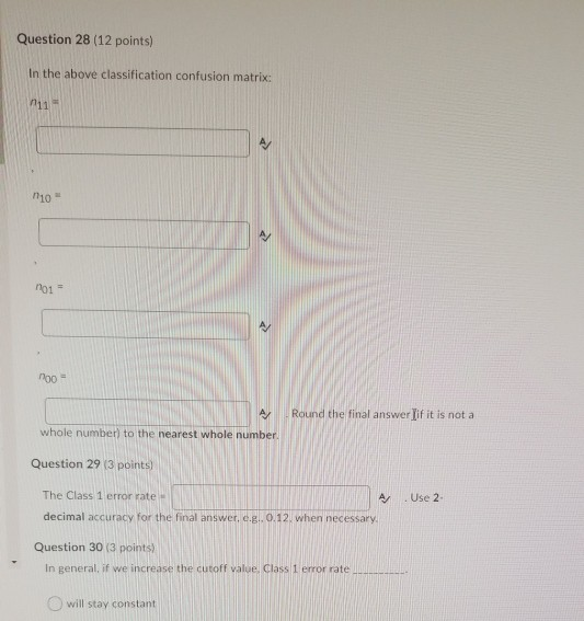 Solved [Chapter 9 Classification Confusion Matrix The table | Chegg.com