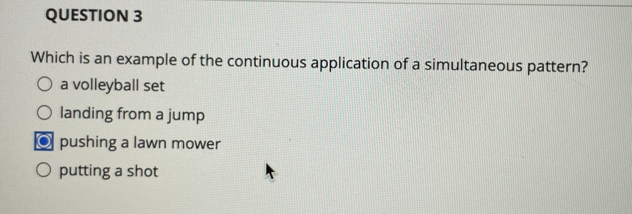 Solved QUESTION 3Which is an example of the continuous | Chegg.com