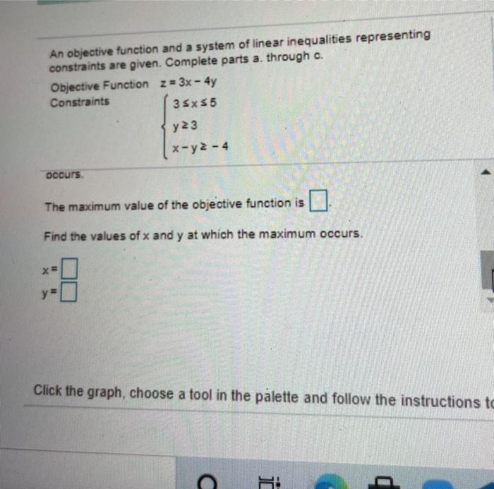 Solved graph the system of inequalites representing the | Chegg.com