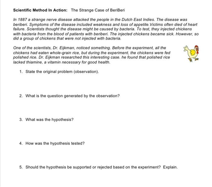 Scientific Method In Action: The Strange Case of BeriBeri
In 1887 a strange nerve disease attacked the people in the Dutch Ea