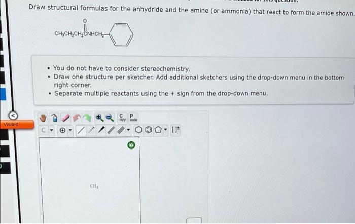 Solved draw a structural formula for the missing organic | Chegg.com