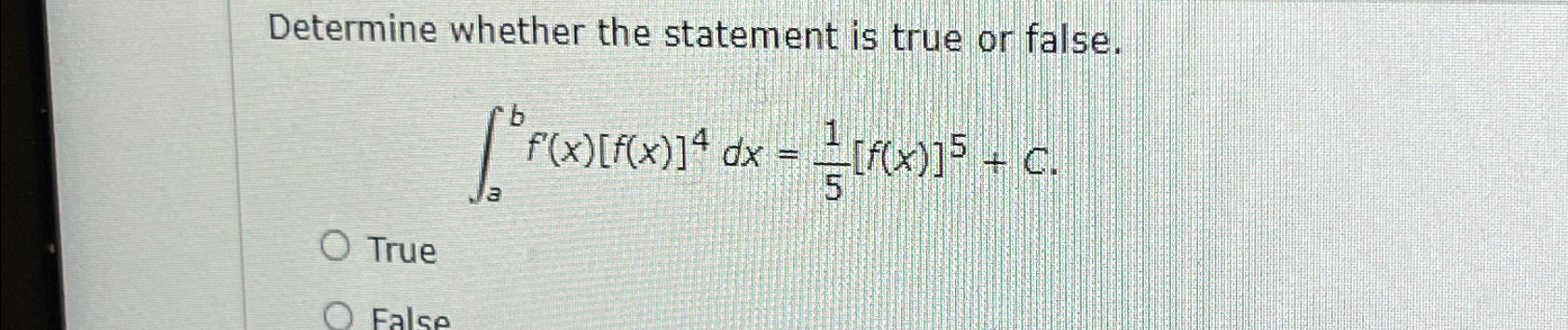 Solved Determine whether the statement is true or | Chegg.com