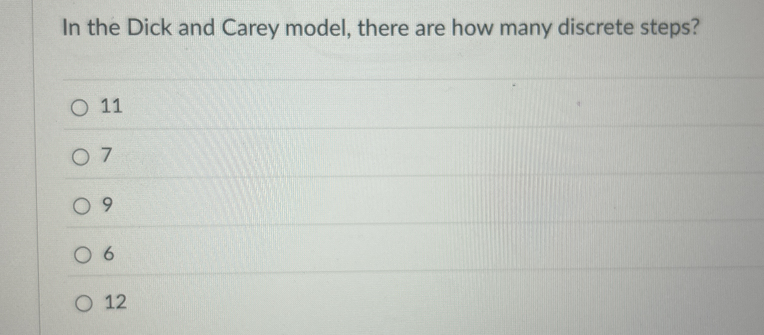 Solved In the Dick and Carey model, there are how many
