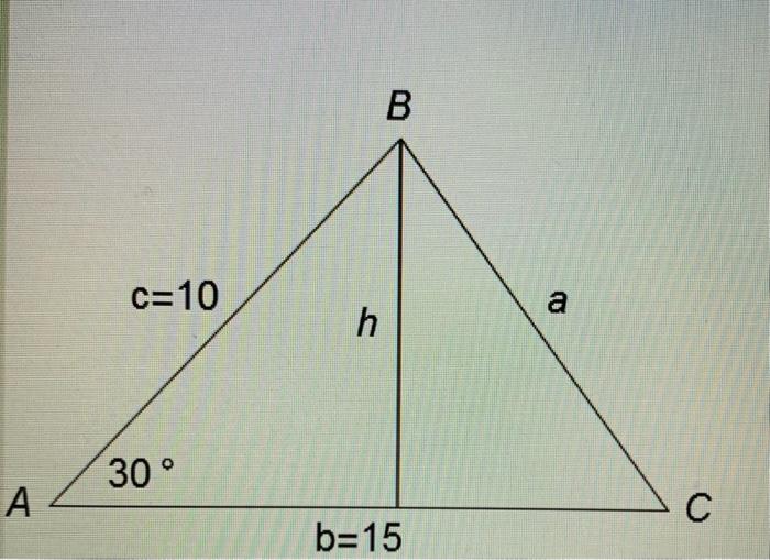 Solved Find The Area Of The Triangle. *note That B Is The | Chegg.com