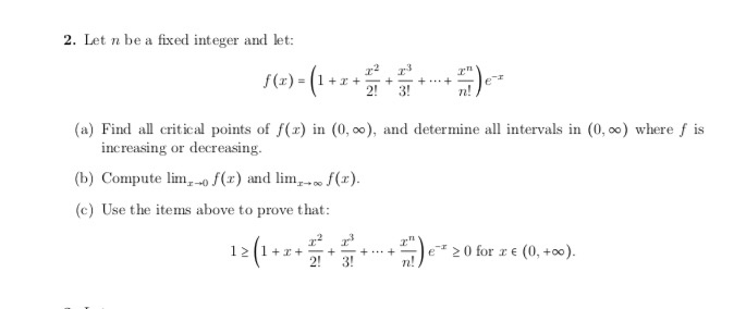 Solved 2. Let n be a fixed integer and let: 3 + +++++ 2! 3! | Chegg.com