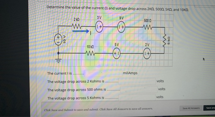 Solved Determine the value of the current (1) and voltage | Chegg.com