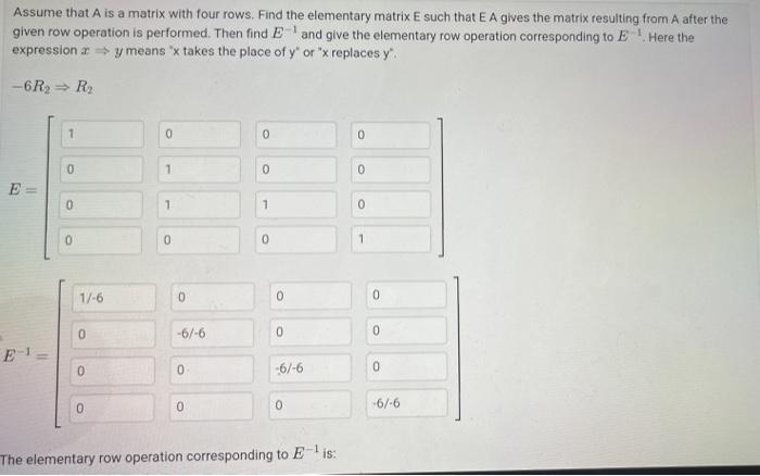 Solved Assume that A is a matrix with four rows. Find the Chegg