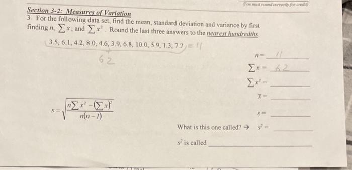 Solved that is one 3-2 section, just picture was in another | Chegg.com