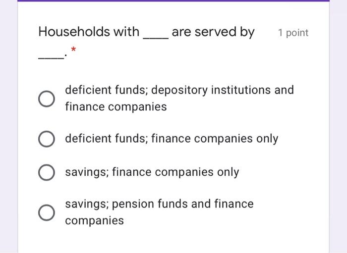 Solved Households with are served by 1 point deficient | Chegg.com