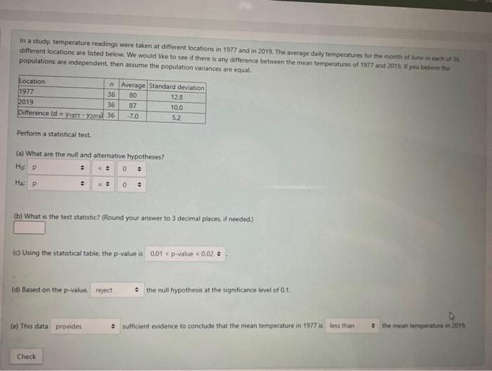 Solved In a study, temperature readings were taken at | Chegg.com
