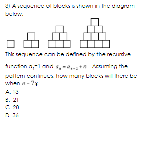 Solved 3) A sequence of blocks is shown in the diagram | Chegg.com