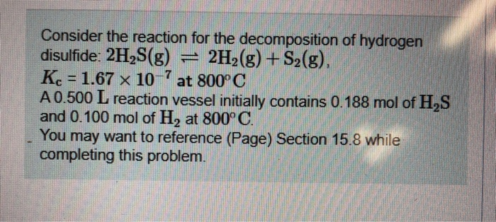 Solved Consider the reaction for the decomposition of | Chegg.com