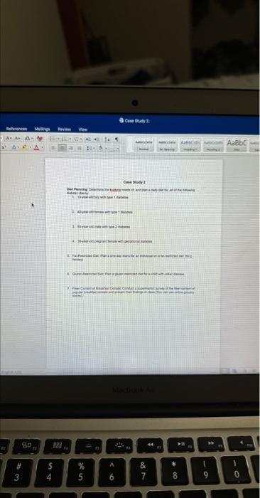 Diet Planning: Determine the kcalorie needs of, and | Chegg.com