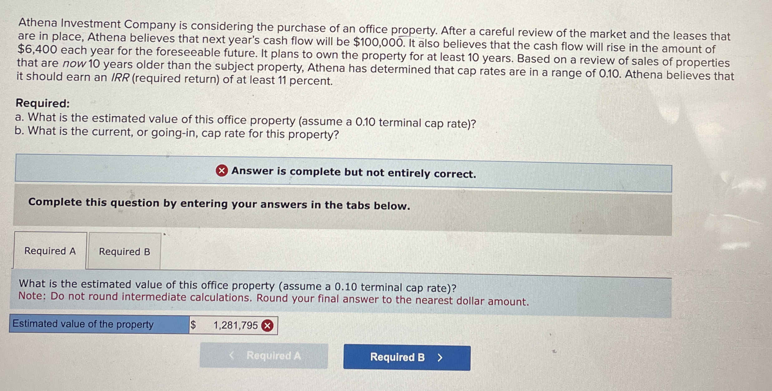 Solved Athena Investment Company is considering the purchase
