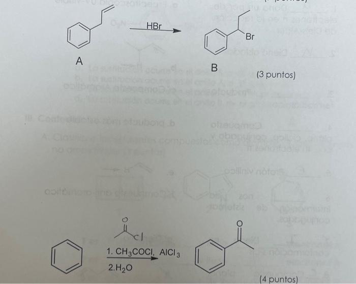 Solved HBr A B (3 punts 1. CH3COCl,AlCl3 2. H2O | Chegg.com