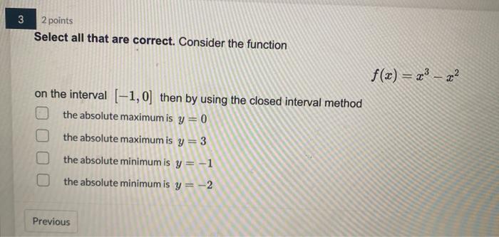 Solved 3 2 points Select all that are correct. Consider the | Chegg.com