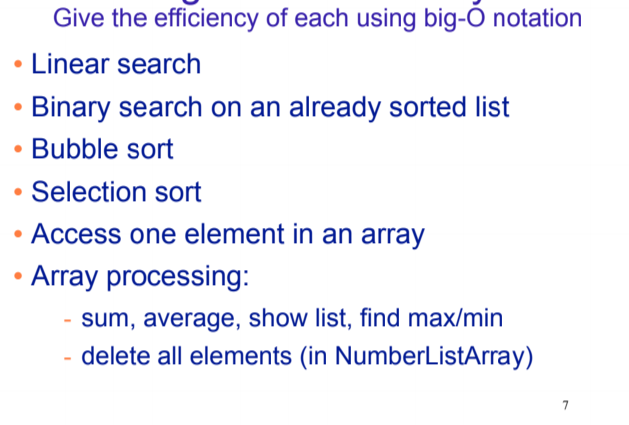 Solved Give the efficiency of each using big-o notation • | Chegg.com