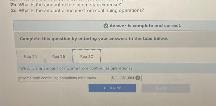 Solved 2a. What is the amount of income from continuing | Chegg.com