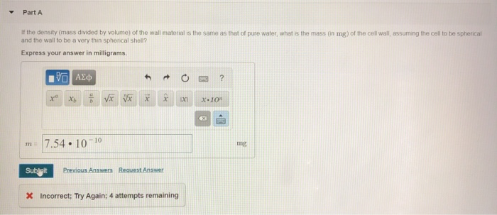 solved-part-a-if-the-density-mass-divided-by-volume-of-the-chegg