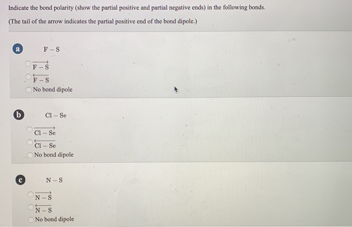 solved-indicate-the-bond-polarity-show-the-partial-positive-chegg