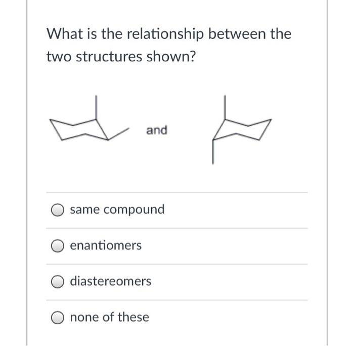 Solved What is the relationship between the two structures | Chegg.com