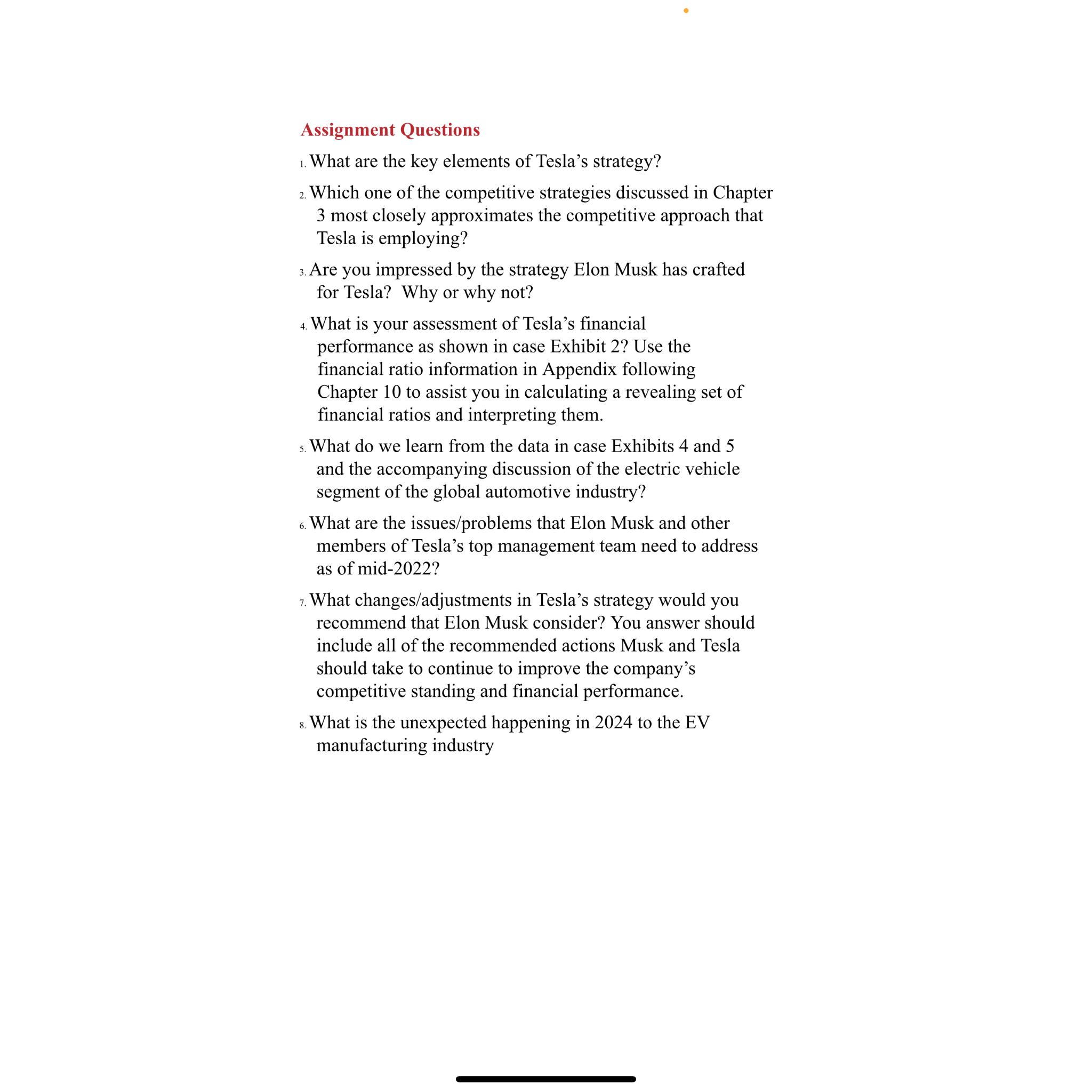 Solved Assignment QuestionsWhat are the key elements of | Chegg.com