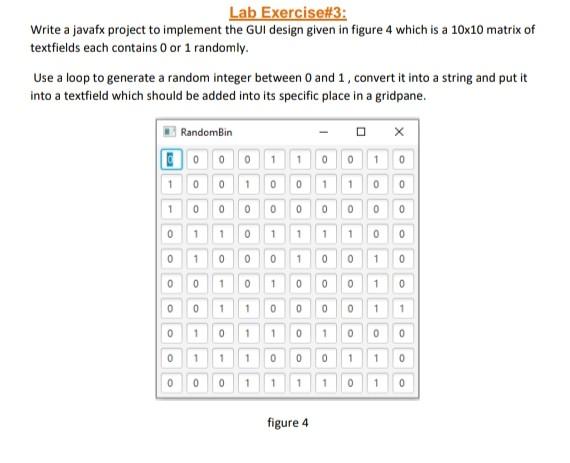 Solved Lab Exercise#3: Write A Javafx Project To Implement | Chegg.com