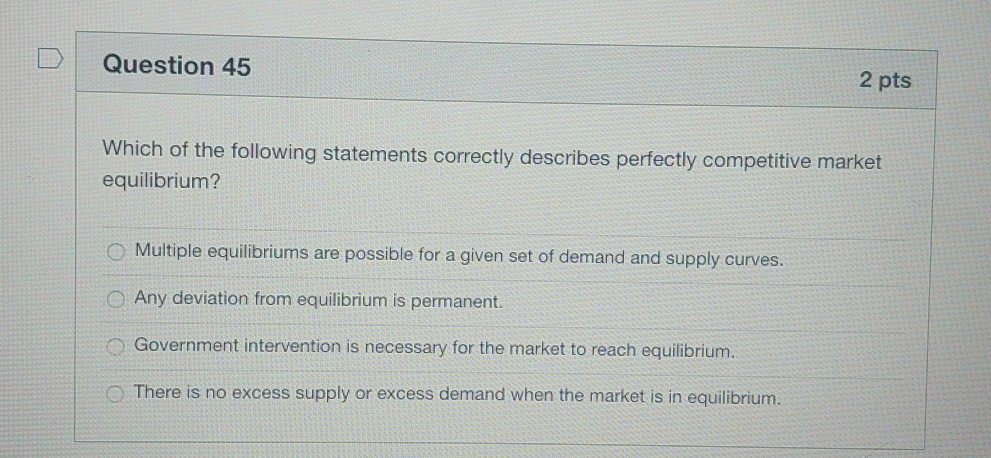 Solved Question 45 2 pts Which of the following statements | Chegg.com