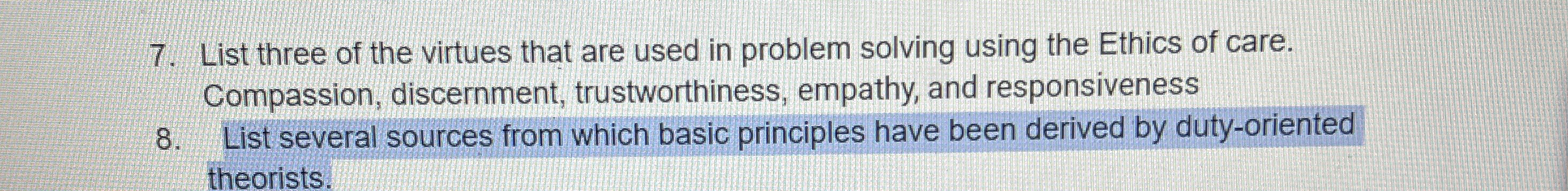 Solved List several sources from which basic principles have | Chegg.com