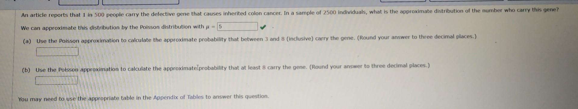 Solved We can approximate this distribution by the Poisson | Chegg.com