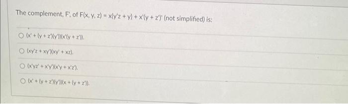 Solved Find A Minimum SOP Expression For The Following | Chegg.com