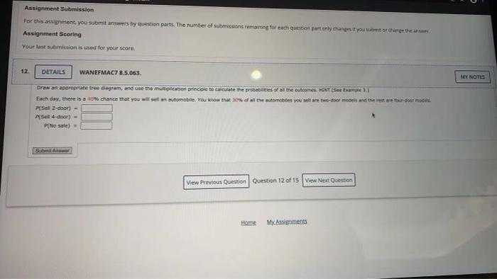Solved For this assignment you submit answers by question | Chegg.com