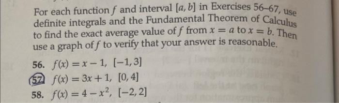Solved For each function f and interval [a, b] in Exercises | Chegg.com